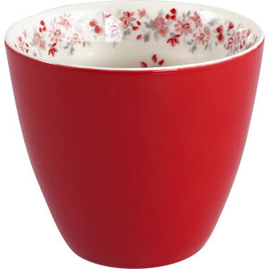 Greengate Latte Cup red Emberly inside
