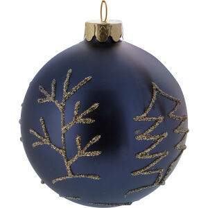 Greengate Weihnachtskugel Ball glass Harmony dusty blue xmas