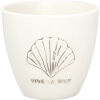 Greengate Latte Cup Vive la mer, white