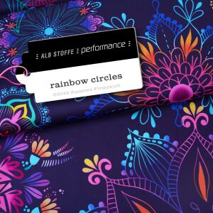 ALBStoffe Hamburger Liebe Performance Activewear Rainbow Circles Violett