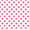Riley Blake Laminierter Baumwollstoff Dots Neon pink