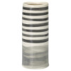 Greengate Vase Slime Stripe, warm grey