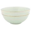 Greengate M&uuml;sli-Schale (Cereal bowl) pale green w/ gold rim